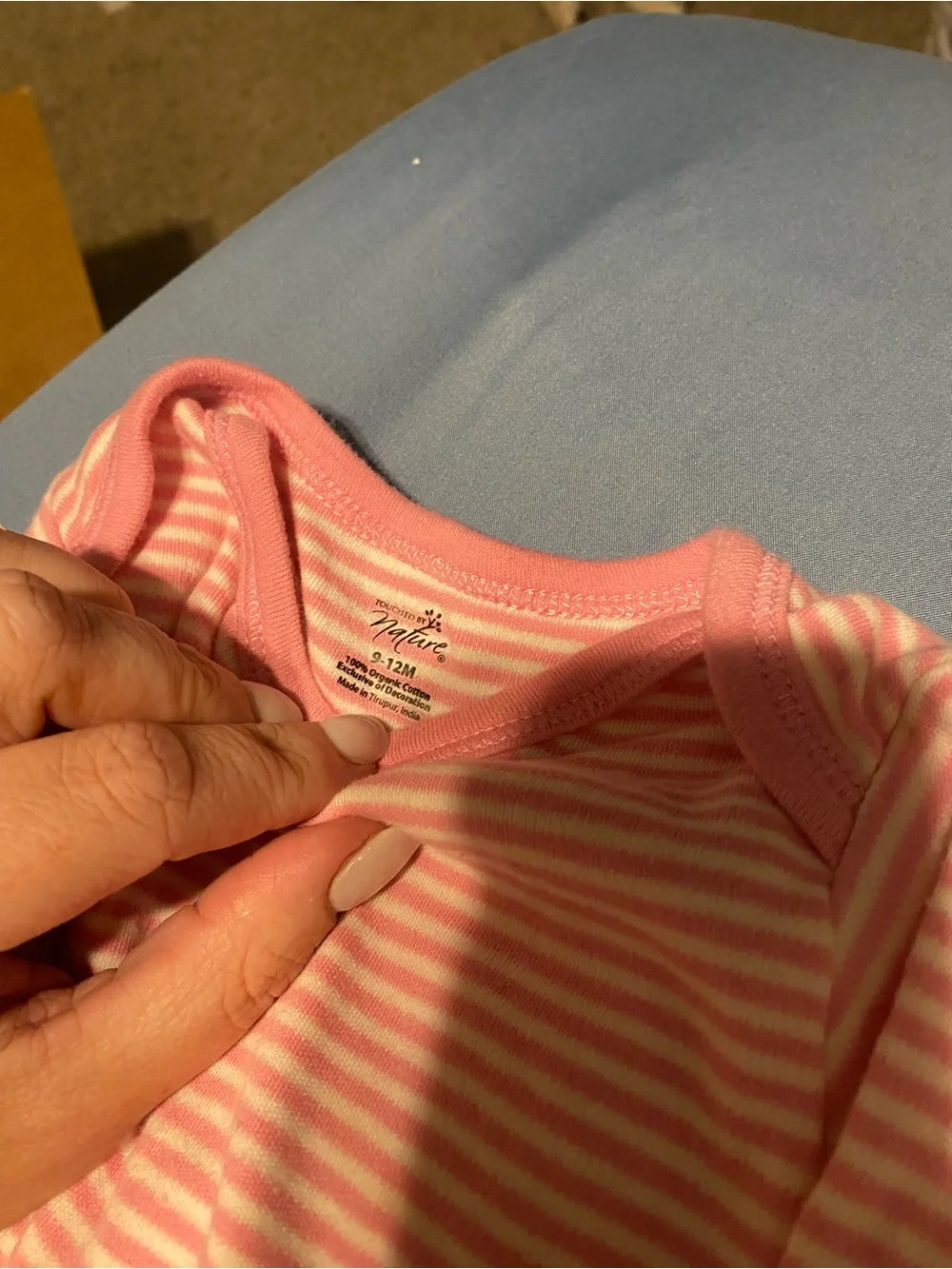 GAP Cream Floral Baby Bodysuit Set with Pink Trim-3 onesies